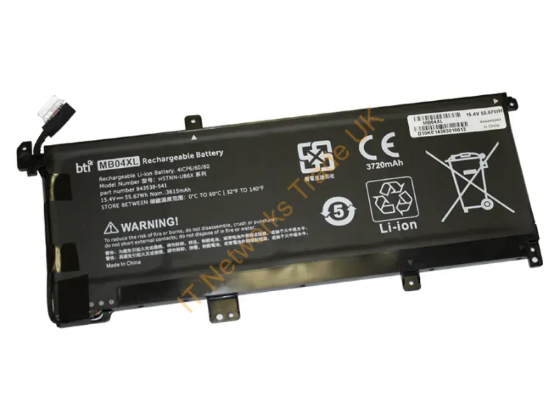 MB04XL-BTI - Bti Mb04Xl- Industrial Rechargeable Battery Lithium-Ion (Li-Ion) 3470 Mah 15.4 V