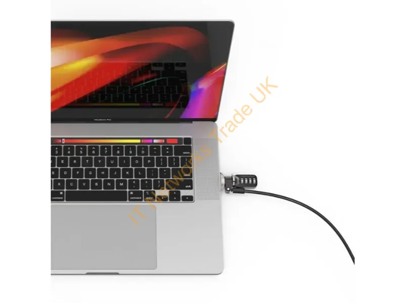 MBPR16LDG01CL - Compulocks Ledge Lock Adapter for MacBook Pro 16" (2019) with Combination Cable Lock Silver