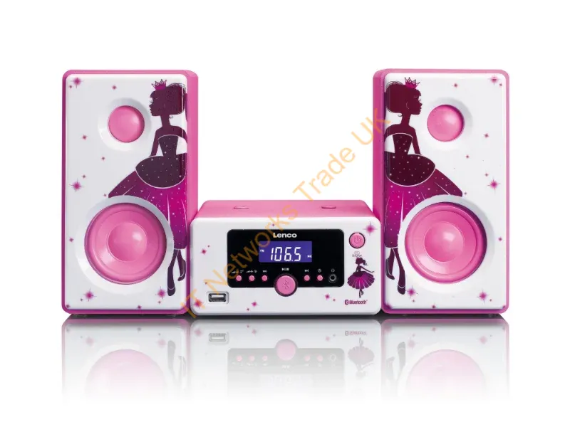 MC-020P - Lenco MC-020 Home audio mini system 10 W Pink, White