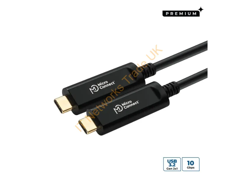 MC-USB3.1CC10OP - Microconnect MC-USB3.1CC10OP USB cable USB 3.2 Gen 2 (3.1 Gen 2) 10 m USB C Black