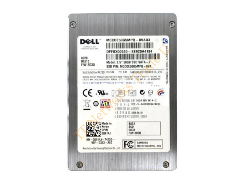 MCC0E50G5MPQ Samsung 50GB Single-Level Cell (SLC) SATA 3Gb/s 2.5-inch Solid State Drive SSD Storage