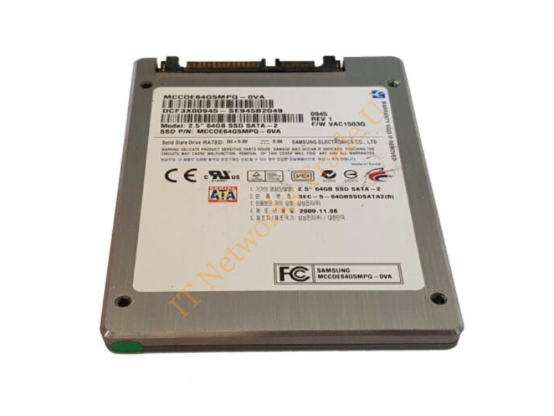 MCCOE64G5MPQ-0VA Samsung 64GB Single-Level Cell (SLC) SATA 3Gb/s 2.5-inch Solid State Drive SSD Storage
