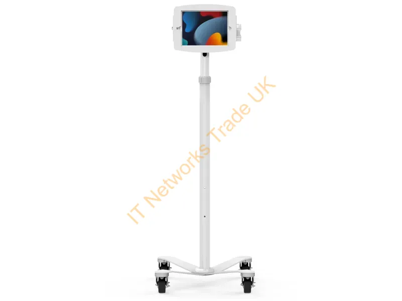 MCRSTDEXW830IPMSW - Compulocks iPad mini 8.3" Space Enclosure Medical Rolling Cart Extended White