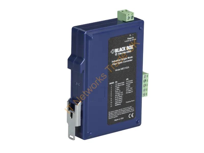 MED102A - Black Box Med102A Serial Converter/Repeater/Isolator Rs-232/422/485 Fiber (Sc) Blue