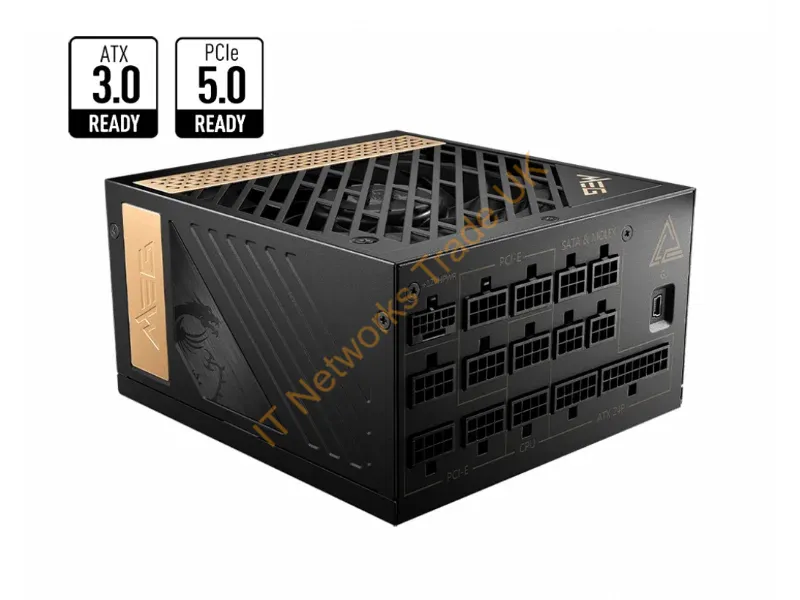 MEGAI1300PPCIE5 - Msi Meg Ai1300P Pcie5 Power Supply Unit 1300 W 24-Pin Atx Atx Black
