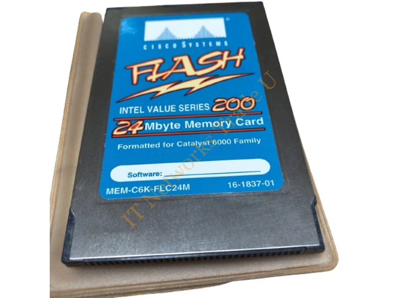 MEM-C6K-FLC24M= Cisco 24MB Flash Memory Card for Catalyst 6000 PCCARD Supervisor ENGINE 1