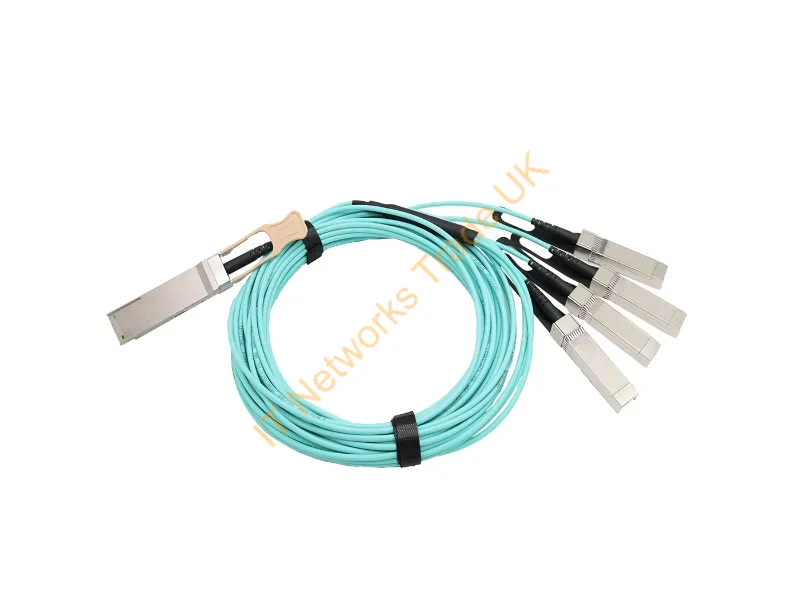 MFA7A50-C100-ENC - Enet Components Mfa7A50-C100-Enc Infiniband/Fibre Optic Cable 3937" (100 M) Qsfp28 4X Sfp28 Aoc Aqua Color
