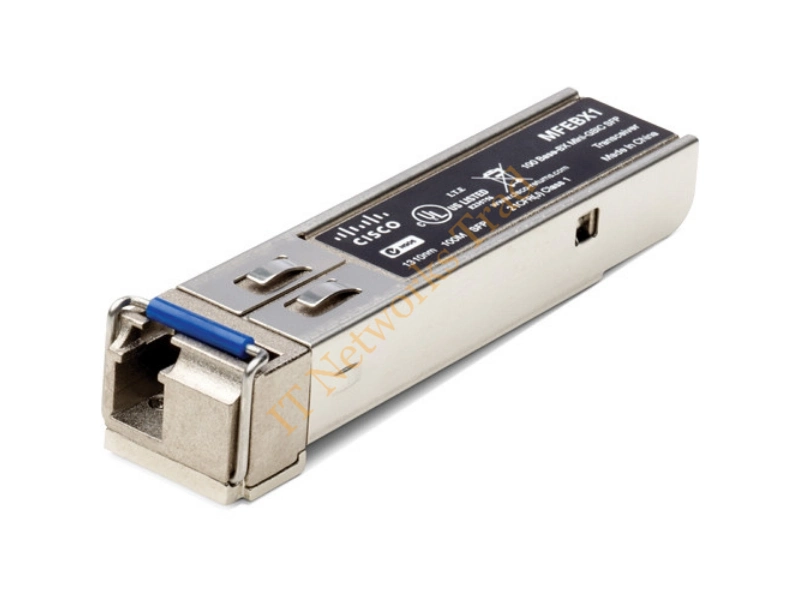 MFEBX1 Cisco 100Mbps 100Base-BX-20U Single-Mode Fiber 20km 1310nm LC Connector SFP Transceiver Module