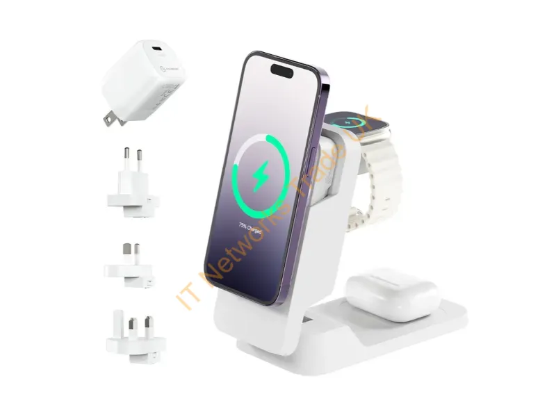 MFPB5KM-G - Alogic Mfpb5Km-G Mobile Device Charger Headset, Smartphone, Smartwatch White Usb Wireless Charging Fast Charging Indoor
