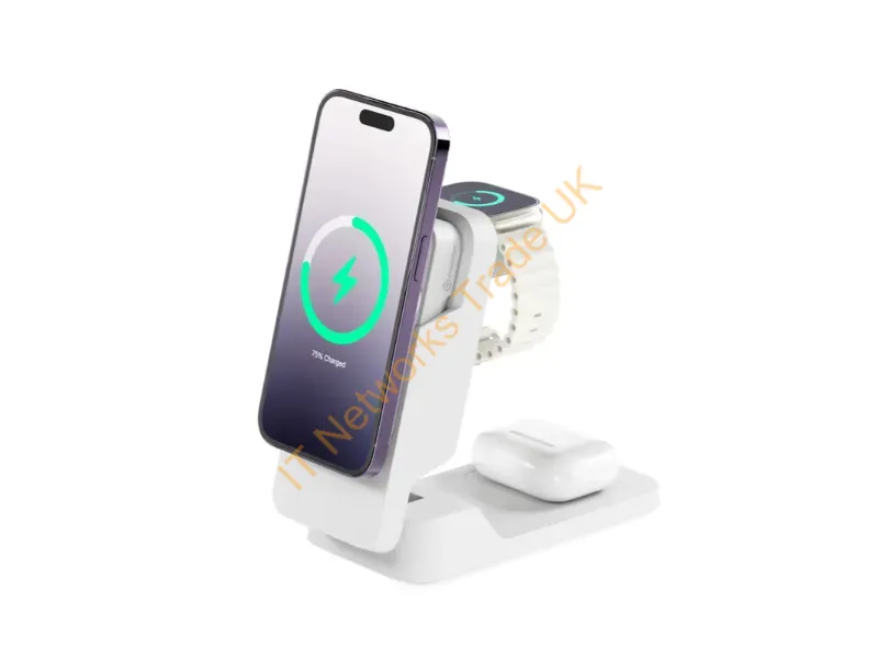 MFPB5KM - Alogic Mfpb5Km Mobile Device Charger Headset, Smartphone, Smartwatch White Usb Wireless Charging Fast Charging Indoor
