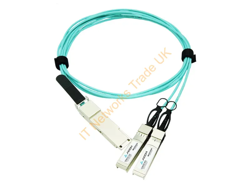 MFS1S50-H005V-AX - Axiom Mfs1S50-H005V-Ax Infiniband/Fibre Optic Cable 196.9" (5 M) Qsfp56 2X Qsfp56 Aoc Aqua Color