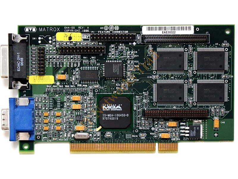 MGAMYST4NR Matrox MGA-MYST/4NR 4MB PCI Video Graphics Card