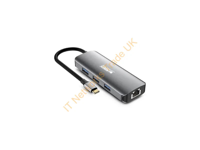 MHC55UF - Urban Factory Mhc55Uf Laptop Dock/Port Replicator Wired Usb 3.2 Gen 1 (3.1 Gen 1) Type-C Gray