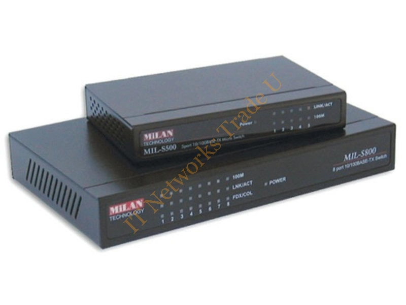 MIL-S500 Transition 5-Port 10/100Mbps RJ45 Unmanaged Ethernet Network Switch