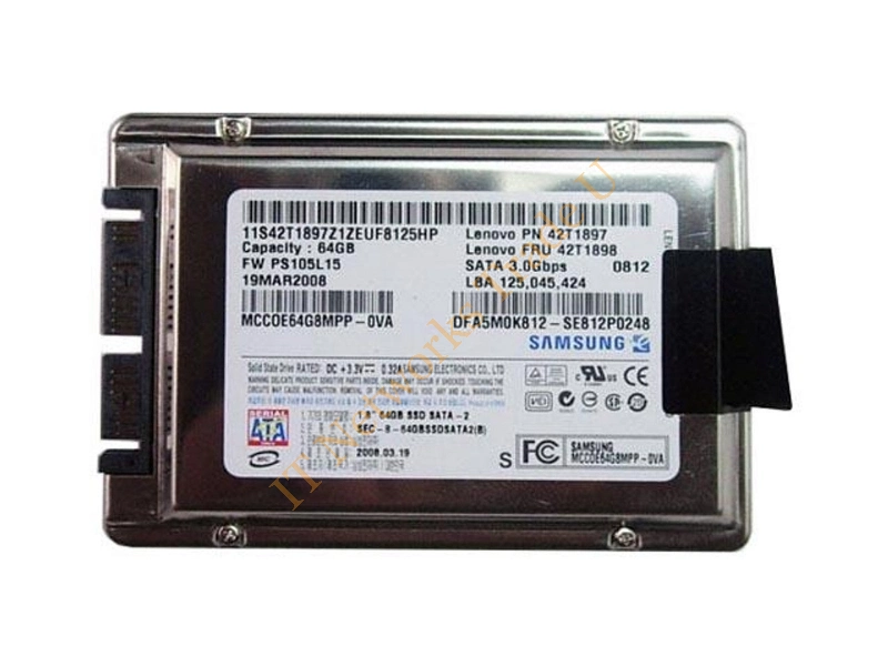MMCRE64G8MPP-0VA00 Samsung 64GB Multi-Level Cell (MLC) SATA 3Gb/s 1.8-inch Solid State Drive SSD Storage