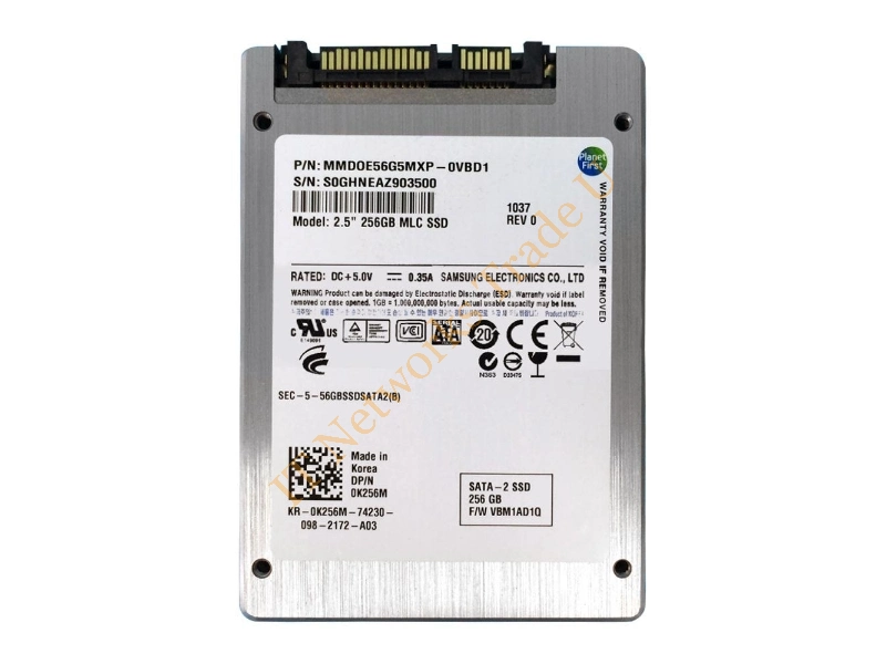 MMD0E56G5MXP-0VBD1 Samsung PM800 Series 256GB Multi-Level Cell (MLC) SATA 3Gb/s 2.5-inch Solid State Drive SSD Storage
