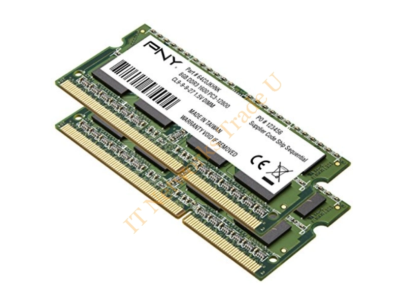 MN8GK2D31600LV PNY 8GB Kit (2 X 4GB) DDR3-1600MHz PC3-12800 non-ECC Unbuffered CL11 204-Pin SoDimm Memory Laptop Memory