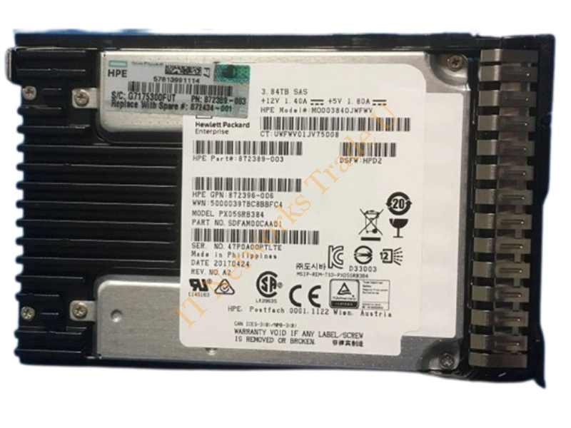 MO003840JWFWV HP 3.84TB SAS 12Gb/s Hot-Swappable Read Intensive 2.5-inch Solid State Drive SSD Storage