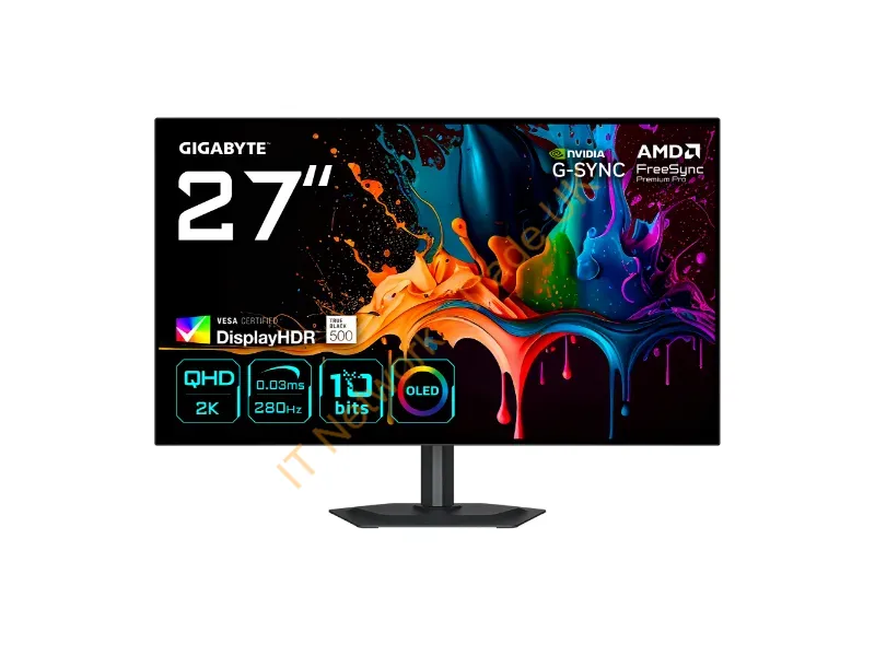 MO27Q28G - Gigabyte Mo27Q28G Computer Monitor 27" 2560 X 1440 Pixels Quad Hd Oled Black