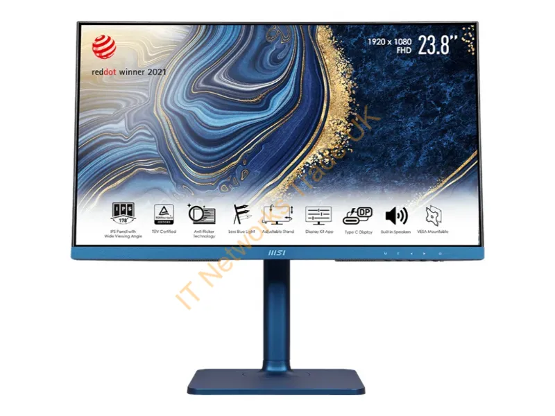 MODERNMD241PULTRAMARINE - Msi Modern Md241P Ultramarine Computer Monitor 23.8" 1920 X 1080 Pixels Full Hd Lcd Blue