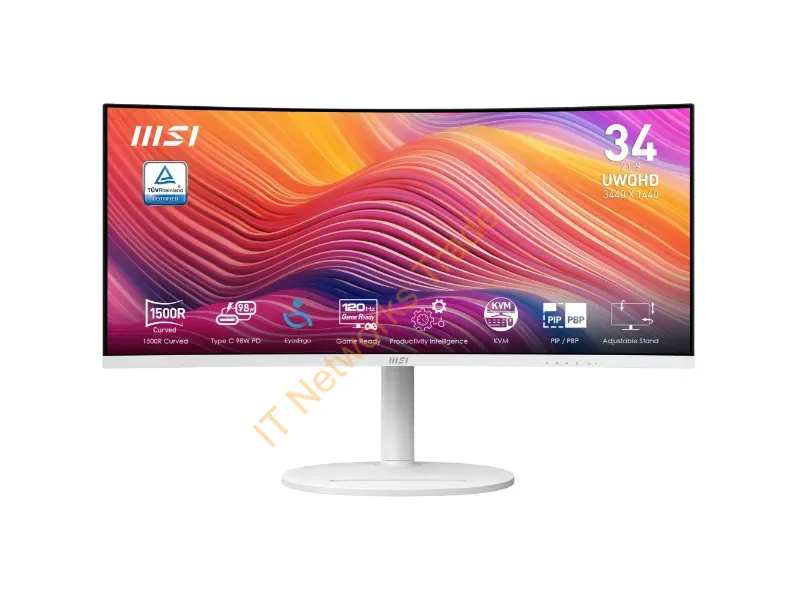 MODERNMD342CQPW - Msi Modern Md342Cqpw Computer Monitor 34" 3440 X 1440 Pixels Ultrawide Quad Hd White