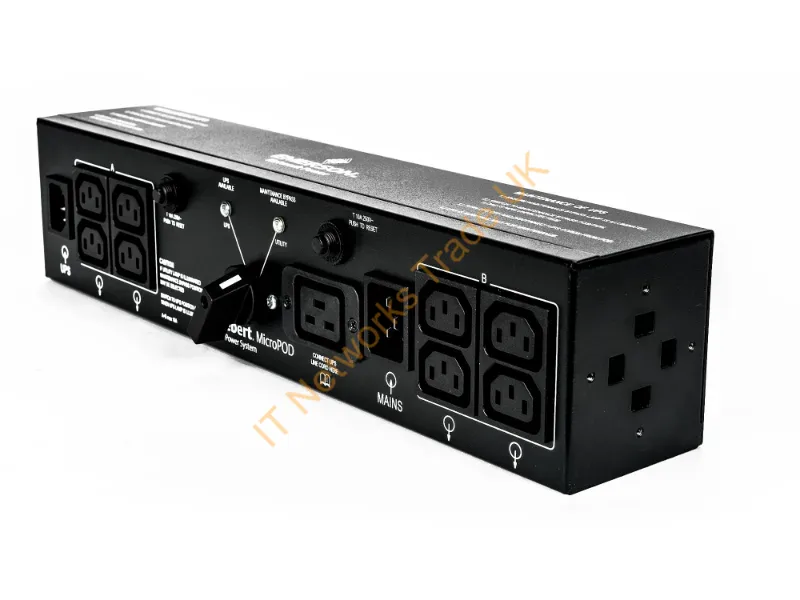 MP2-220K - Vertiv 2U Micropod External Maintenance Bypass Power Distribution Unit (Pdu) 19 Ac Outlet(S) Black
