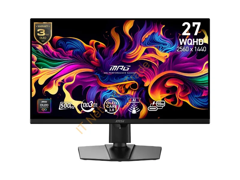 MPG271QRQDOLEDX50 - Msi Mpg 271Qr Qd-Oled X50 Computer Monitor 26.5" 2560 X 1440 Pixels Wide Quad Hd Black
