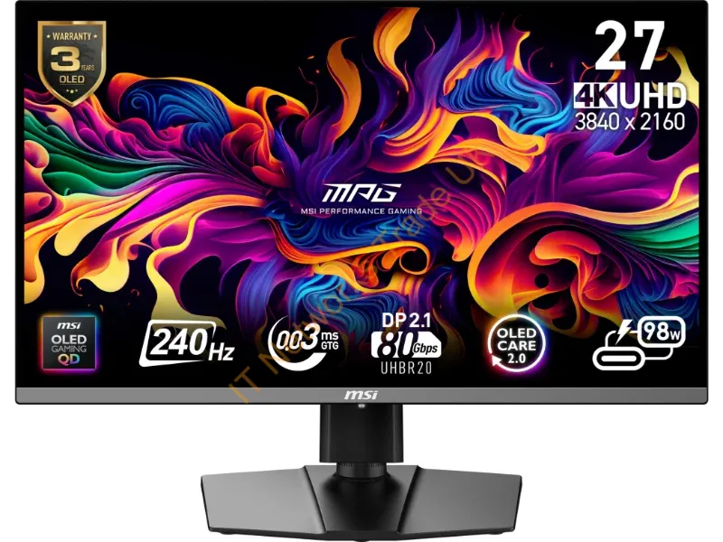 MPG272URXQD-OLED - MSI MPG 272URX QD-OLED 27 QD-OLED UHD 4K 240Hz 0.03ms Heigh
