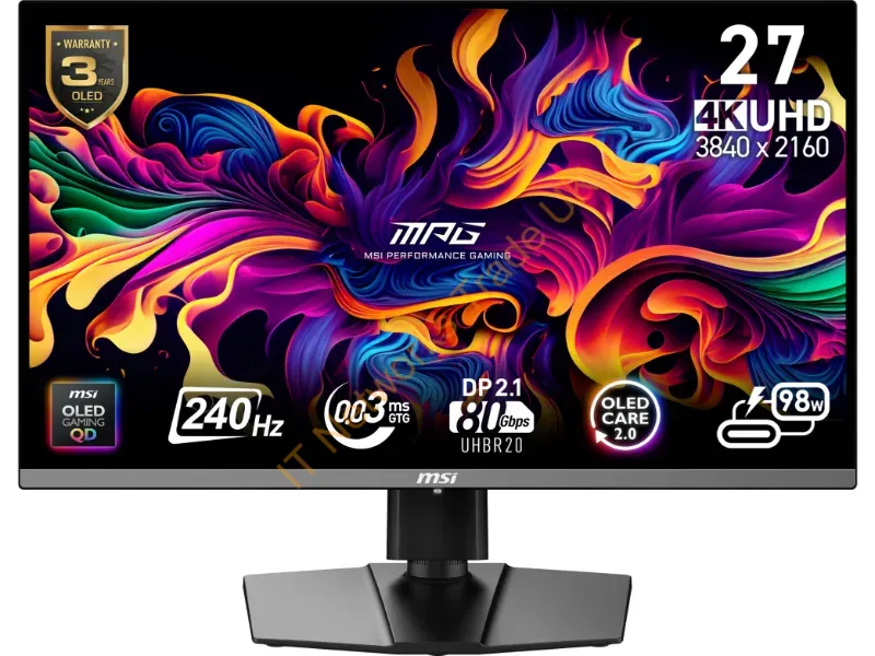 MPG272URXQDOLED - Msi Mpg 272Urx Qd-Oled Computer Monitor 26.5" 3840 X 2160 Pixels 4K Ultra Hd Black