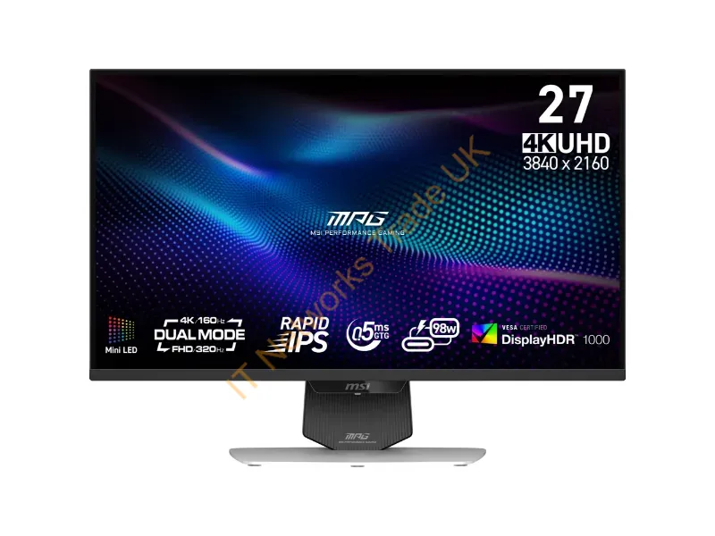 MPG274URDFWE16M - Msi Mpg 274Urdfw E16M Computer Monitor 27" 3840 X 2160 Pixels 4K Ultra Hd Led Black, White