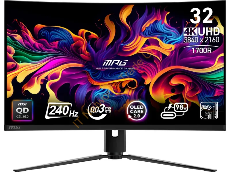 MPG321CURXQDOLED - Msi Mpg 321Curx Qd-Oled Computer Monitor 31.5" 3840 X 2160 Pixels 4K Ultra Hd Black