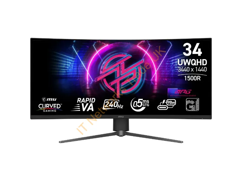 MPG346CQRFX24 - Msi Mpg 346Cqrf X24 Computer Monitor 34" 3440 X 1440 Pixels Ultrawide Quad Hd Black