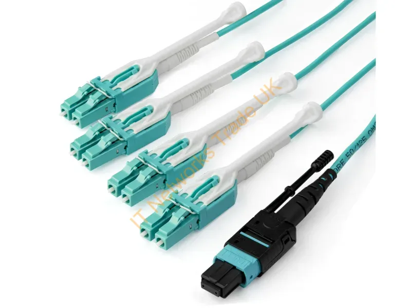 StarTech.com MPO/MTP to LC Breakout Cable Plenum-Rated OM3, 40Gb Push/Pull-Tab 3 m (10 ft.) Fiber Optic Cables