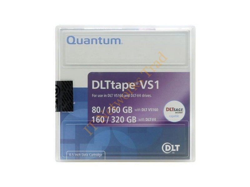MR-V1MQN-01 Quantum DLT Data Cartridge DLT 80GB (Native) / 160GB (Compressed) Tape Media Storage