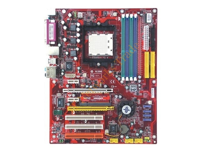 MS-7125 MSI DDR1 4-Slot System Board Socket 939 Desktop Motherboard