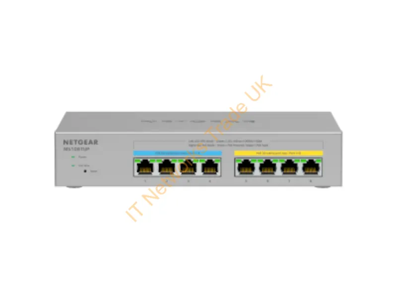 MS108TUP-100NAS - Netgear 8-Port Multi-Gigabit (2.5G) Ethernet Ultra60 Poe++ Smart Switch