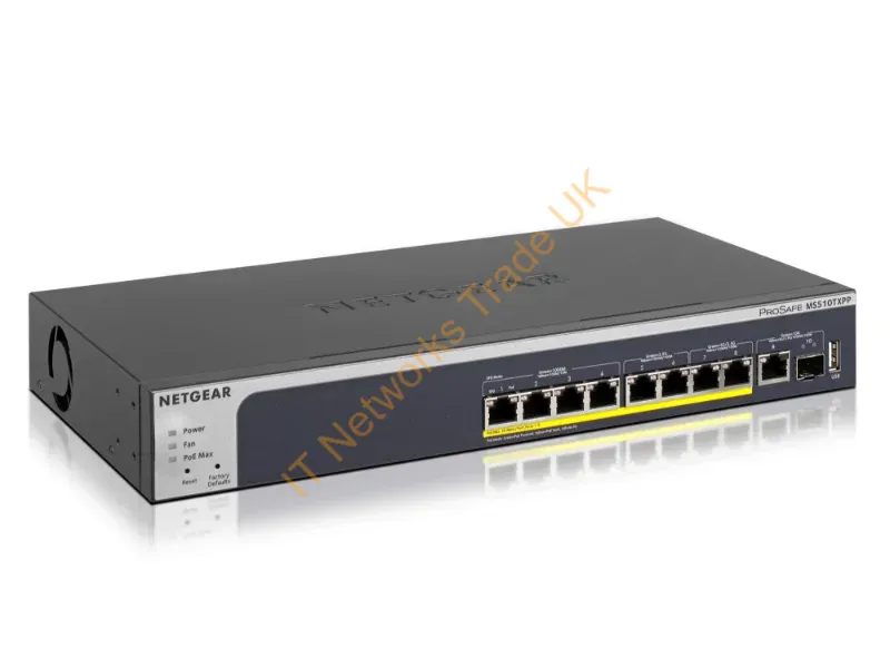 MS510TXPP-100EUS - Netgear MS510TXPP Managed L2/L3/L4 Gigabit Ethernet (10/100/1000) Power over Ethernet (PoE) Grey Network Switch