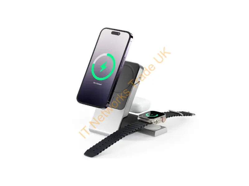 MSPBDDAWC-G - Alogic Matrix+ 3-In-1 5000 Mah Wireless Charging Black, Silver