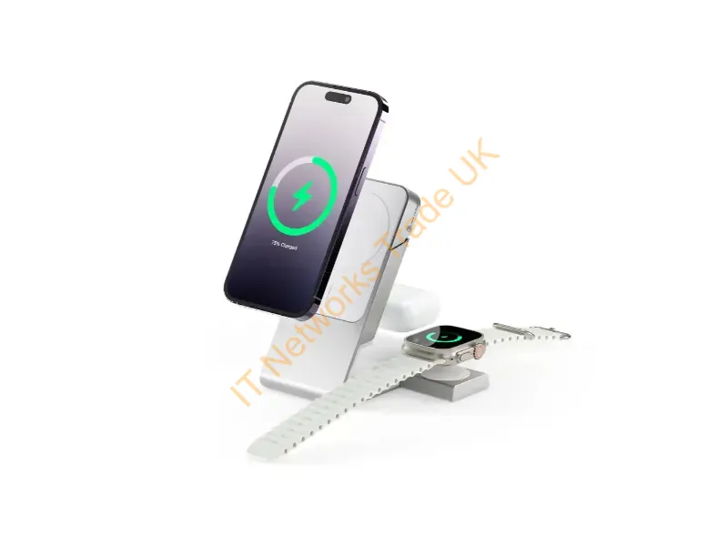 MSPBDDAWCWH-G - Alogic Matrix+ 3-In-1 5000 Mah Wireless Charging White