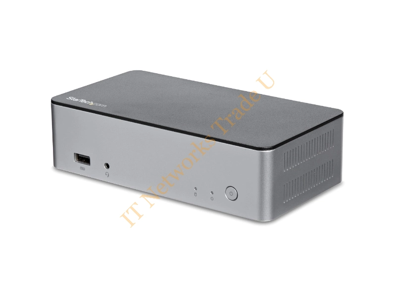 StarTech.com Dual-Monitor USB-C Dock for Windows with 2.5â€ SATA SSD/HDD Bay Accessory