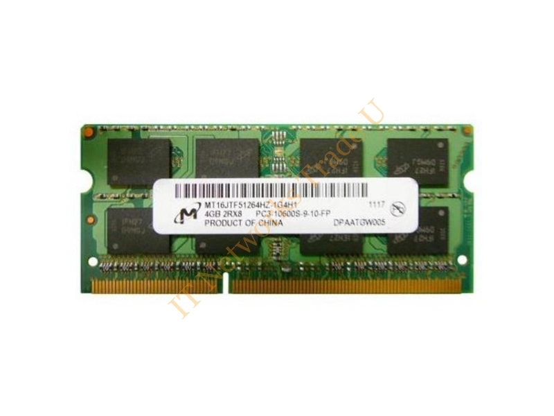 MT16JTF51264HZ-1G4H1 Micron Technology 4GB DDR3-1600MHz PC3-12800 non-ECC Unbuffered CL11 204-Pin SoDimm 1.35V Low Voltage Dual Rank Memory Module Laptop Memory