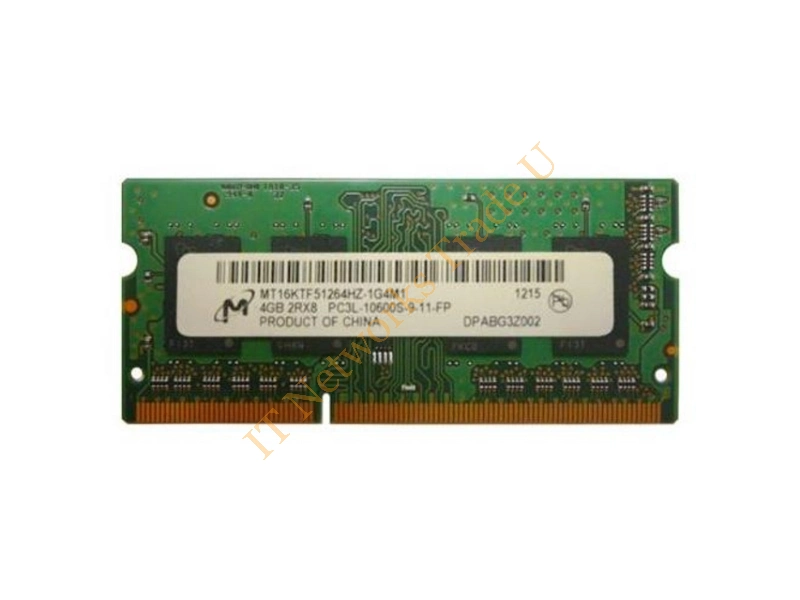 MT16KTF51264HZ-1G4MI Micron 4GB DDR3-1333MHz PC3-10600 non-ECC Unbuffered CL9 204-Pin SoDimm 1.35V Low Voltage Dual Rank Memory Module Laptop Memory