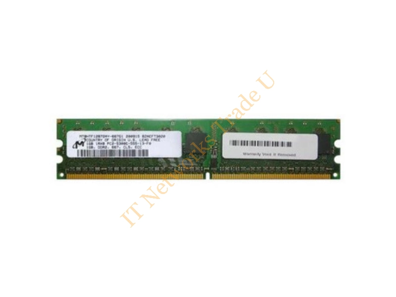 MT18HTF12872AZ-667 Micron 1GB DDR2-667MHz PC2-5300 ECC Unbuffered CL5 240-Pin DIMM Dual Rank Memory Module Server Memory