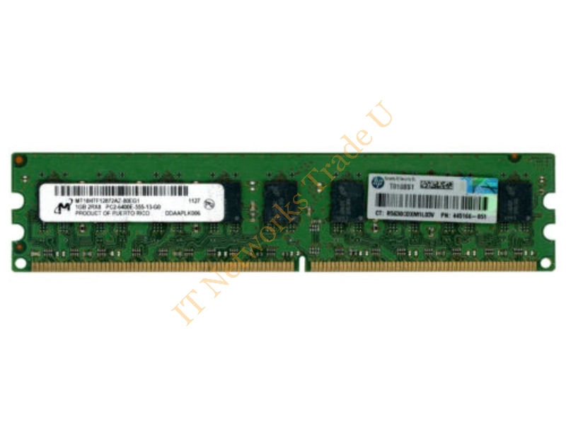 MT18HTF12872AZ-80EG1 Micron 1GB DDR2-800MHz PC2-6400 ECC Unbuffered CL5 240-Pin DIMM Dual Rank Memory Module Server Memory