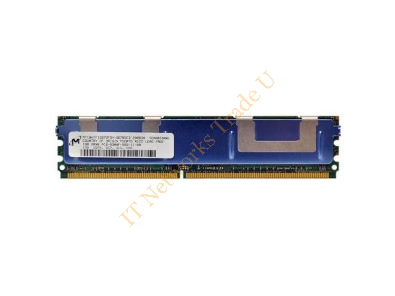 MT18HTF12872FDY-667B5 Micron 1GB DDR2-667MHz PC2-5300 ECC Fully Buffered CL5 240-Pin DIMM Dual Rank Memory Module Server Memory