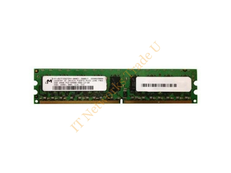 MT18HTF25672AY-40EE1 Micron 2GB DDR2-400MHz PC2-3200 ECC Unbuffered CL3 240-Pin DIMM Dual Rank Memory Module Server Memory
