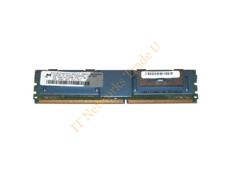 MT18HTF25672FDY-667 Micron 2GB DDR2-667MHz PC2-5300 ECC Fully Buffered CL5 240-Pin DIMM Dual Rank Memory Module Server Memory