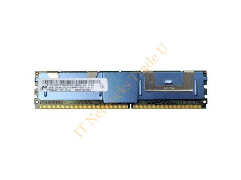 MT18HTF25672FDZ-667 Micron 2GB DDR2-667MHz PC2-5300 ECC Fully Buffered CL5 240-Pin DIMM Dual Rank Memory Module Server Memory