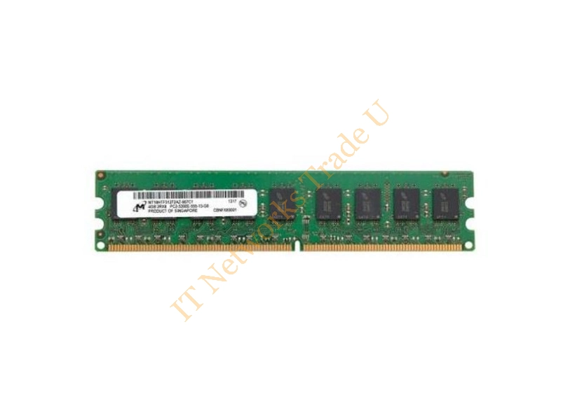 MT18HTF51272AZ-667 Micron 4GB DDR2-667MHz PC2-5300 ECC Unbuffered CL5 240-Pin DIMM Dual Rank Memory Module Server Memory