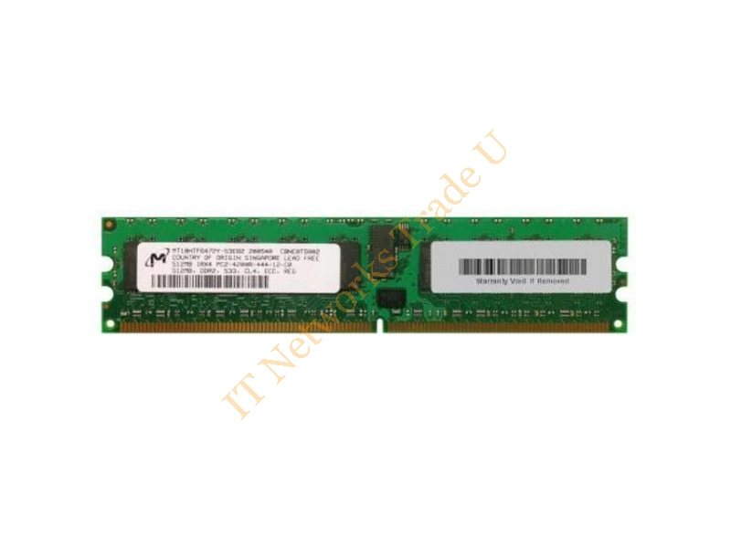 MT18HTF6472AG-53EB2 Micron 512MB DDR2-533MHz PC2-4200 ECC Unbuffered CL4 240-Pin DIMM Dual Rank Memory Module Server Memory